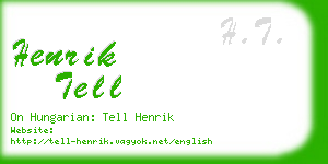 henrik tell business card